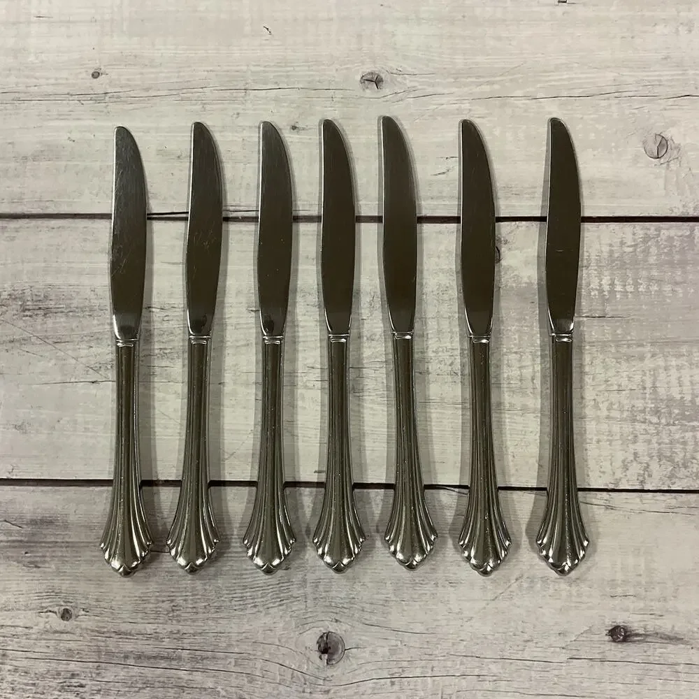 Oneida BANCROFT‎ Stainless Steel Flatware Set Of 7 Dinner Knives